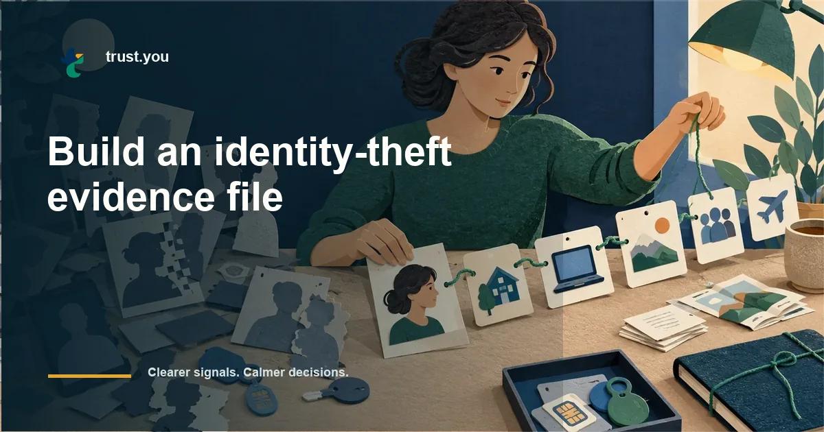 Illustrated guide to build an identity-theft evidence file
