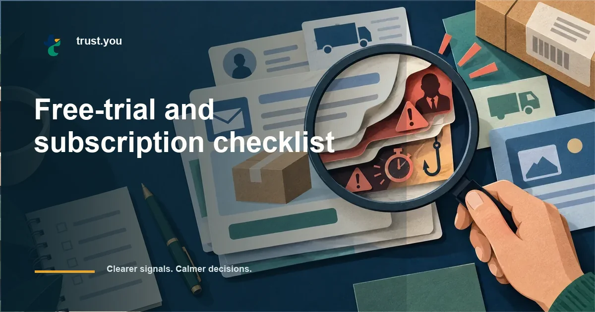 Illustrated guide to free-trial and subscription checklist