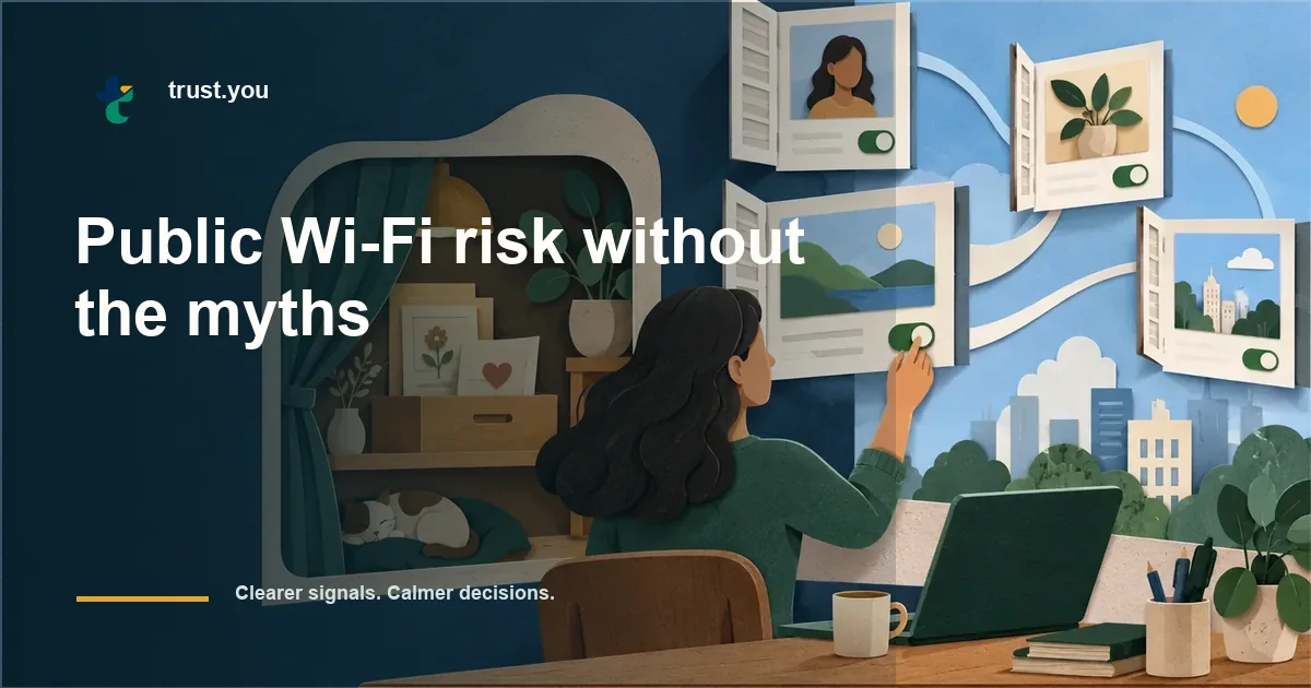 Illustrated guide to public wi-fi risk without the myths