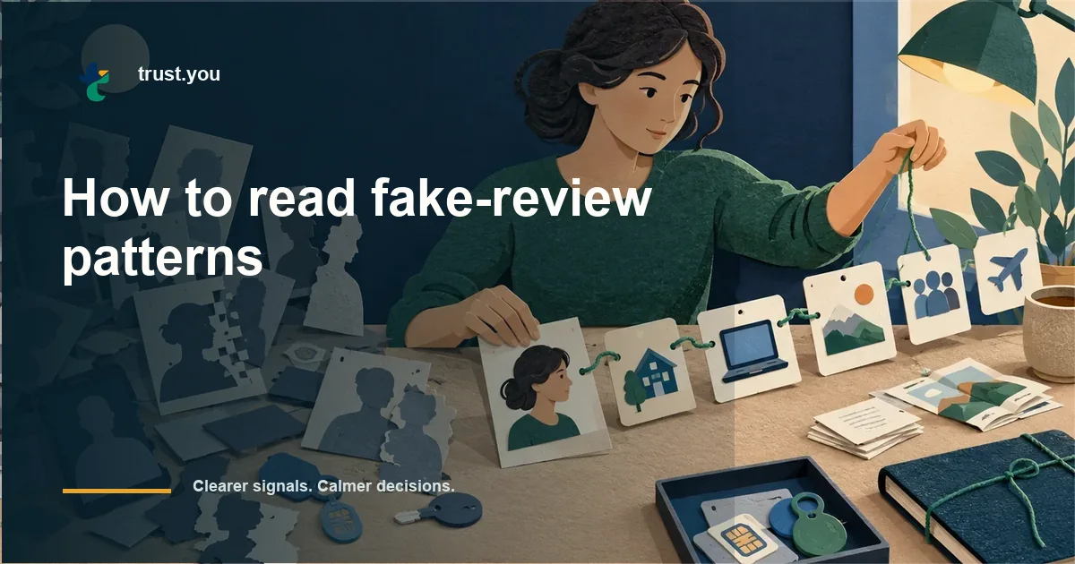 Illustrated guide to how to read fake-review patterns