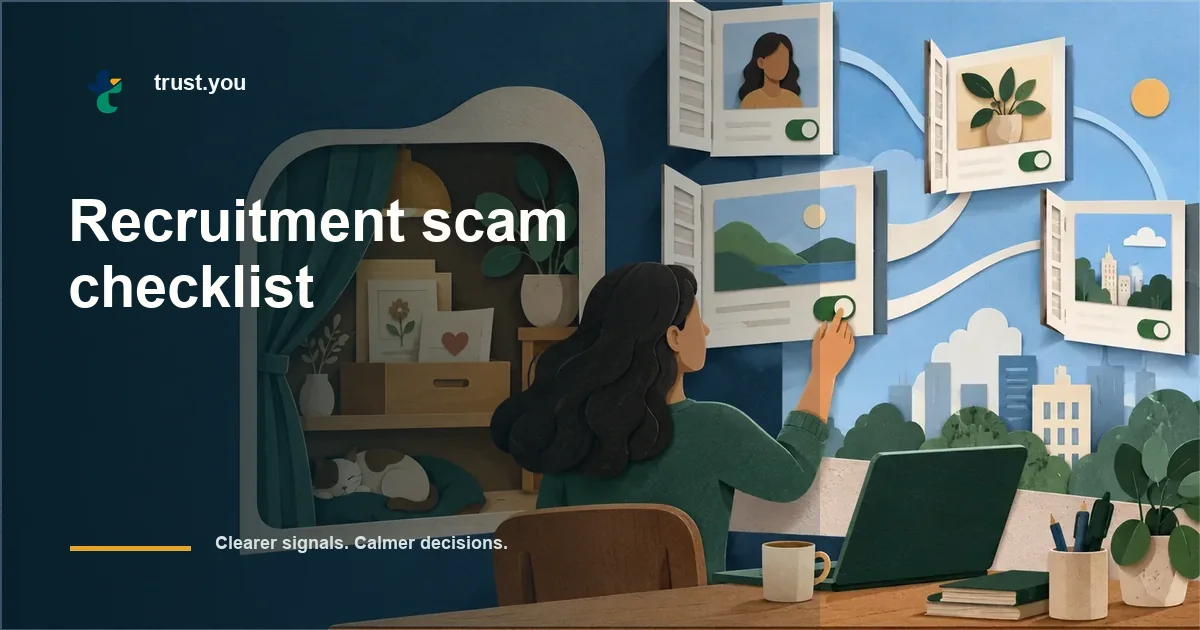 Illustrated guide to recruitment scam checklist